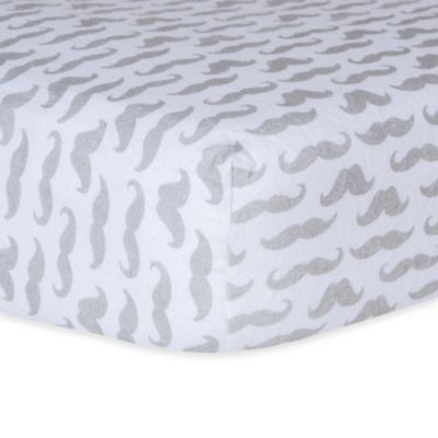 mustache crib bedding set