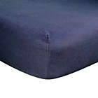 Alternate image 0 for Trend Lab&reg; Flannel Fitted Crib Sheet in Navy