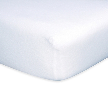 Trend Lab&reg; Flannel Fitted Crib Sheet in White. View a larger version of this product image.