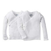 Gerber&reg; Preemie 2-Pack Long Sleeve Side Snap Shirt with Mittens