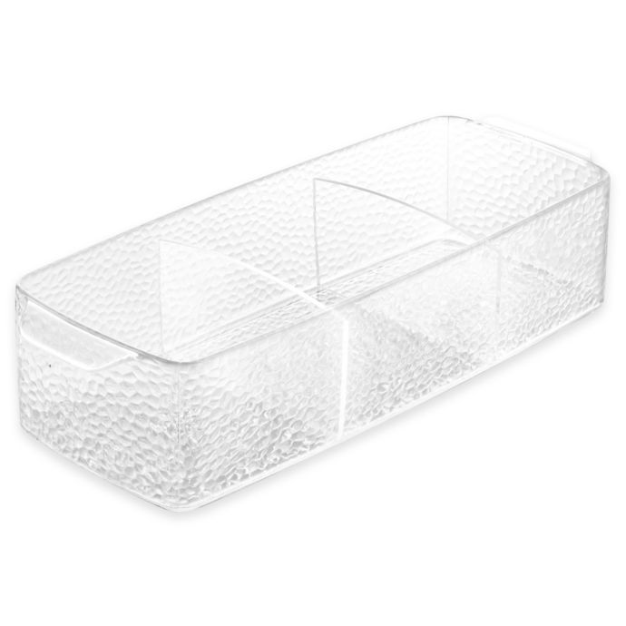 InterDesign® Rain Divided Bin in Clear Bed Bath & Beyond