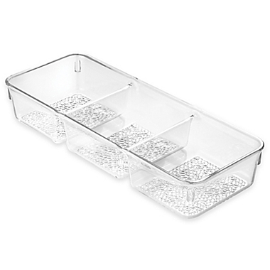 InterDesign&reg; Rain 3-Section Tray in Clear. View a larger version of this product image.