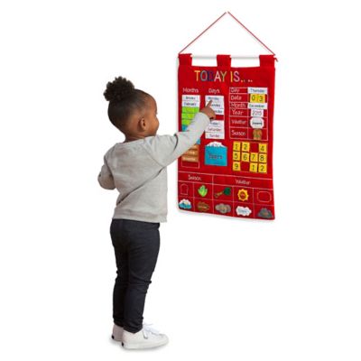 Red Today Is Children's Calendar Wall Chart by Alma's Design 