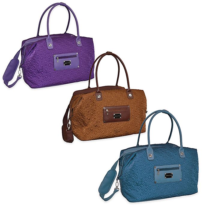 Adrienne Vittadini 18-Inch Quilted Nylon Duffle | Bed Bath & Beyond