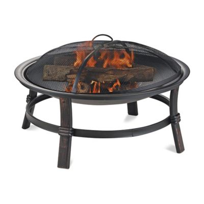 Uniflame Endless Summer Wood Burning Outdoor Fire Pit In Brushed