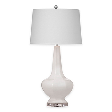 Bassett Mirror Company Conklin Table Lamp in White. View a larger version of this product image.