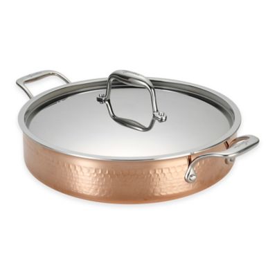 Lagostina Martellata Tri-Ply Copper 5 qt. Covered Casserole