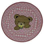 Fun Rugs Teddy 39-Inch Round Area Rug in Pink
