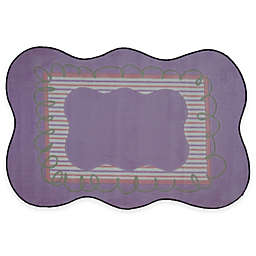 Fun Rugs™ Girls Scalloped 3-Foot 3-Inch x 4-Foot 10-Inch Accent Rug in Purple