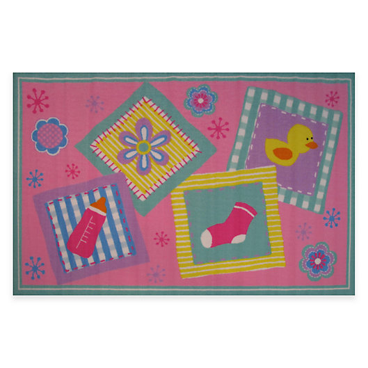 Alternate image 1 for Fun Rugs™ Rockabye Baby 3-Foot 3-Inch x 4-Foot 10-Inch Area Rug