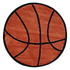 Alternate image 0 for Fun Rugs&trade; Basketball Shape 39-Inch Round Area Rug in Orange/Black
