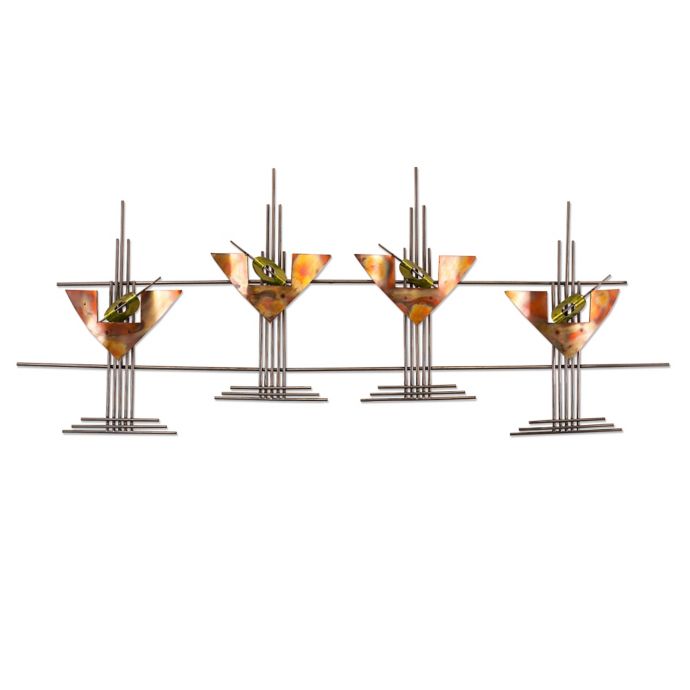 Martini Glasses Metal Wall Art Sculpture Bed Bath Beyond
