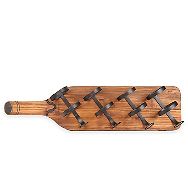 Wall-Mounted Wooden Wine 4.5-Inch x 8-Inch Bottle Rack. View a larger version of this product image.