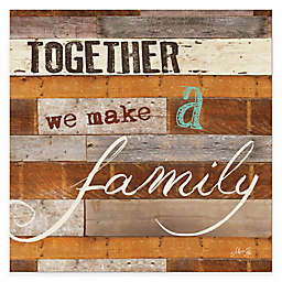 Courtside Market &quot;Together We Make a Family&quot; 16-Inch x 16-Inch Canvas Wall Art
