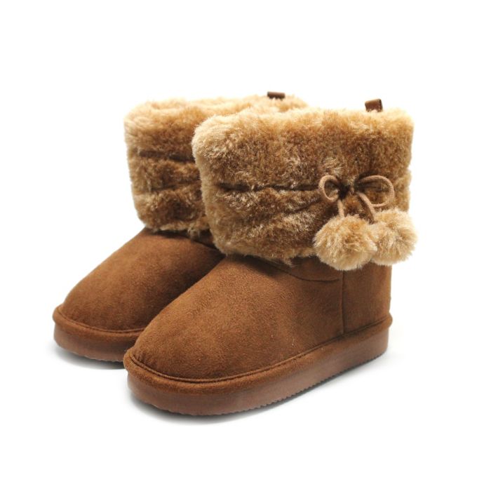 tall brown fuzzy boots