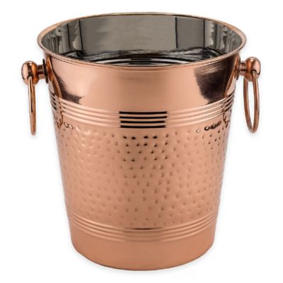 copper ice bucket with lid
