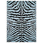 Alternate image 0 for Fun Rugs&#8482;  Zebra Skin 1-Foot 7-Inch x 2-Foot 5-Inch Accent Rug in Blue/Black