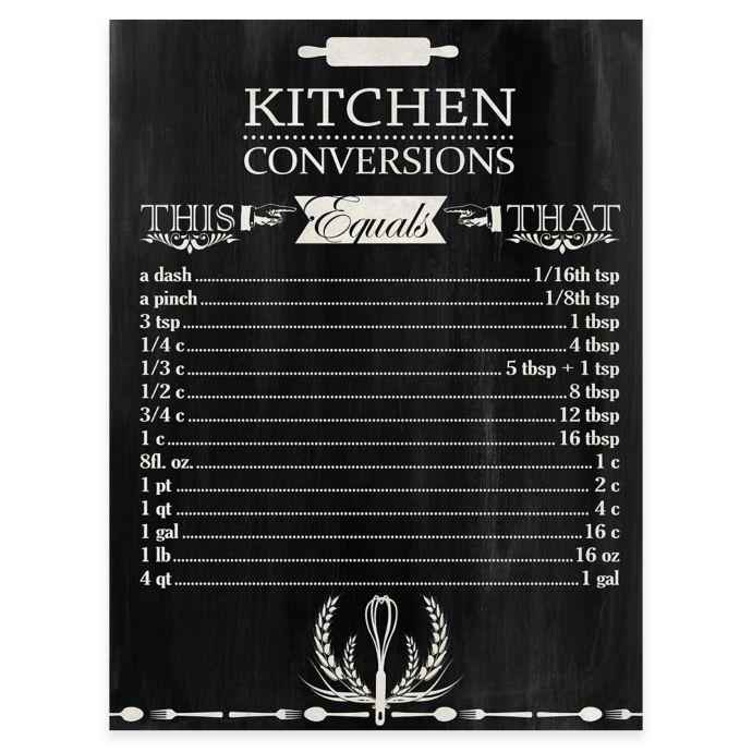 Chalkboard Kitchen Conversions Canvas Wall Art Bed Bath And