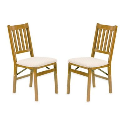 Stakmore Arts & Crafts Wood Folding Chairs (Set of 2)