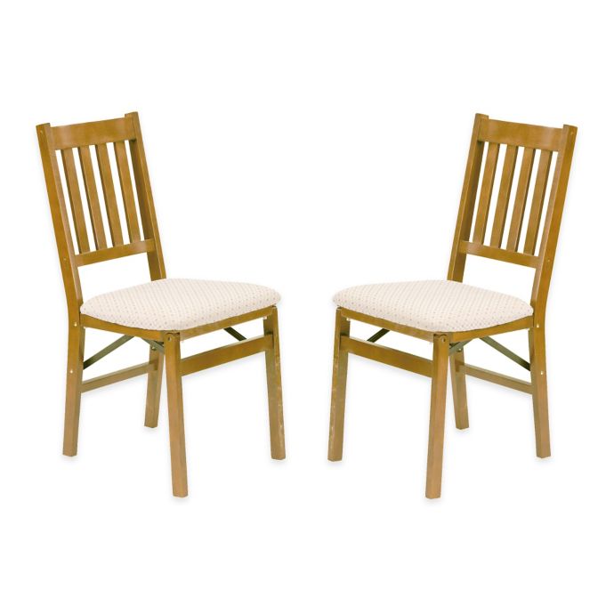 Stakmore Arts Crafts Wood Folding Chairs Set Of 2 Bed