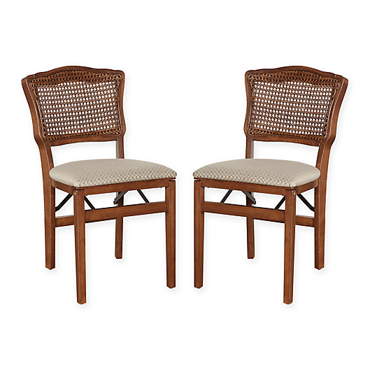 Alternate image 1 for Stakmore French Cane Back Wood Folding Chairs (Set of 2)