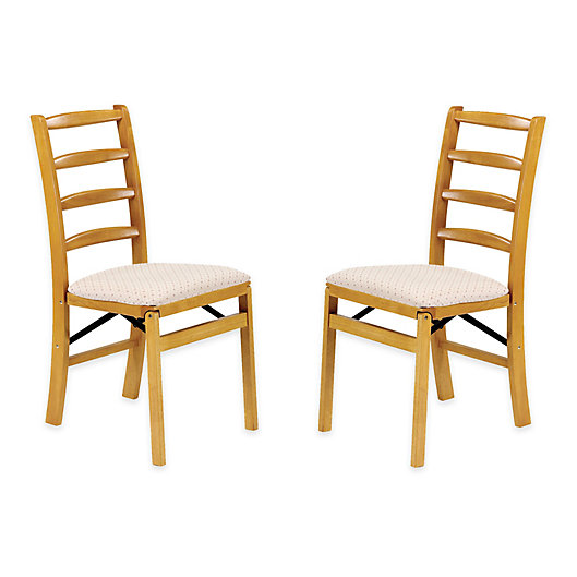 Alternate image 1 for Stakmore Shaker Ladderback Wood Folding Chairs (Set of 2)