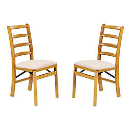 Stakmore Shaker Ladderback Wood Folding Chairs (Set of 2)