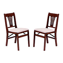 Stakmore Urn Back Wood Folding Chairs (Set of 2)