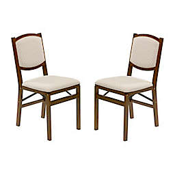Stakmore Contemporary Wood Folding Chairs in Fruitwood (Set of 2)