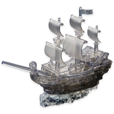 Pirate Ship 101-Piece Original 3D Crystal Puzzle in Black