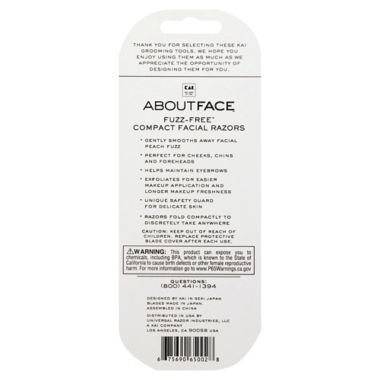 About 3-Count Fuzz-Free Compact Facial Folding Razors. View a larger version of this product image.
