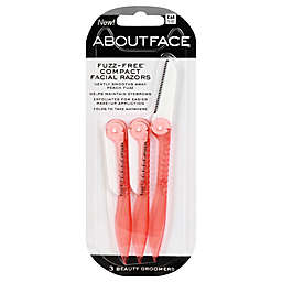 About 3-Count Fuzz-Free Compact Facial Folding Razors