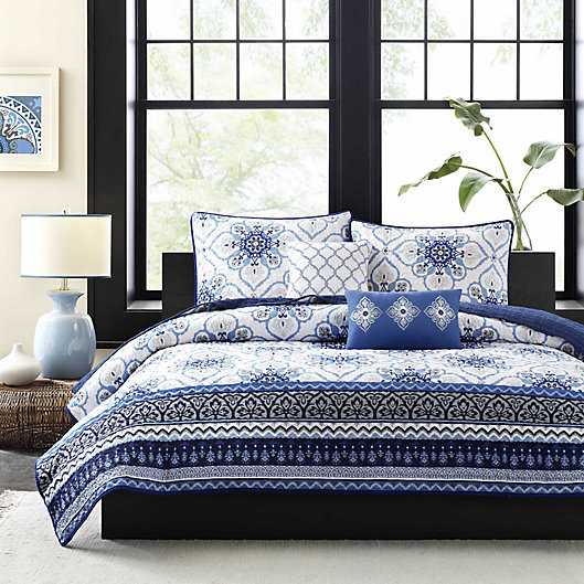 Alternate image 1 for Intelligent Design Cassy Printed Twin/Twin XL Coverlet Bedding Set