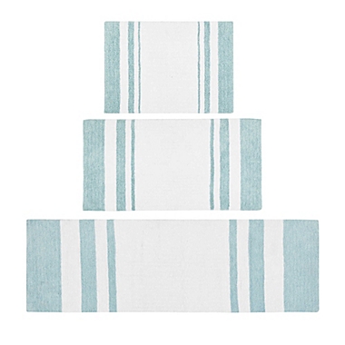 Madison Park Spa Cotton 20-Inch x 30-Inch Reversible Cotton Bath Rug in Aqua. View a larger version of this product image.