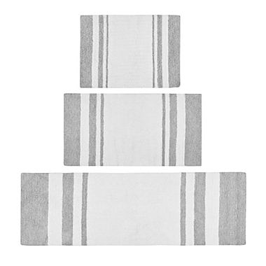Madison Park Spa Cotton 27-Inch x 45-Inch Reversible Cotton Bath Rug in Grey. View a larger version of this product image.