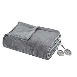 Beautyrest® Plush Heated Twin Blanket in Grey