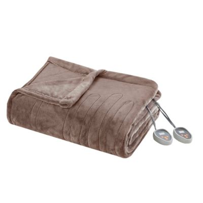 Beautyrest&reg; Plush Heated Queen Blanket in Mink