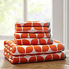 Alternate image 1 for Intelligent Design Lita Cotton Jacquard 6-Piece Towel Set in Orange
