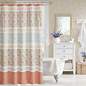 Madison Park Dawn 72-Inch Shower Curtain in Coral