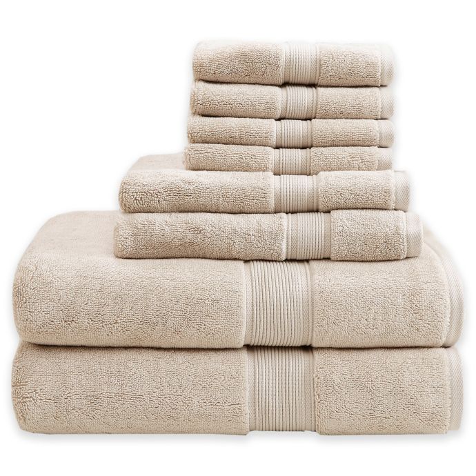 Madison Park Signature 800GSM 100% Cotton 8-Piece Towel Set | Bed Bath ...