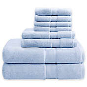 Madison Park Signature 800GSM 100% Cotton 8-Piece Towel Set in Light Blue