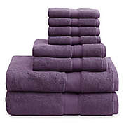 Madison Park Signature 800GSM 100% Cotton 8-Piece Towel Set in Purple