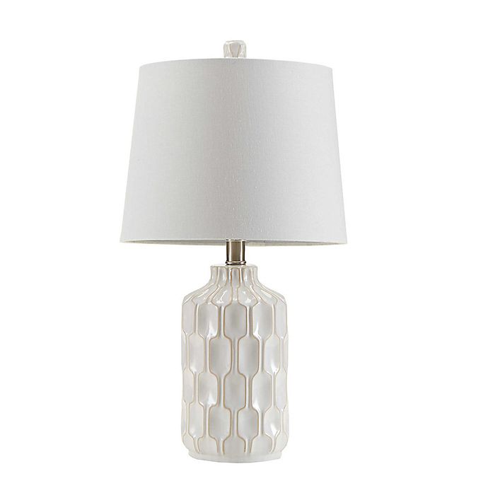 Ink Ivy Contour Table Lamp In Ivory, Girly Table Lamps