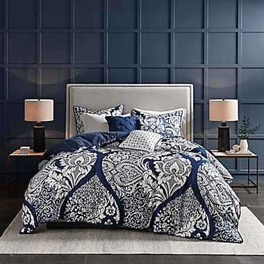 Madison Park 6-Piece Vienna King/California King Duvet Cover Set in Indigo. View a larger version of this product image.