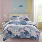 Urban Habitat Kids Cloud 4-Piece Twin/Twin XL Duvet Cover Set in Purple