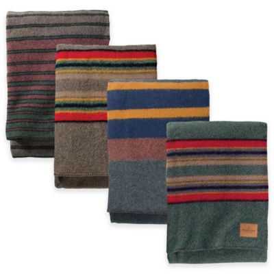 blanket pendleton camp stripe blankets hemrich wool camping twin bedbathandbeyond grey bed bath beyond rugged striped under stars warming