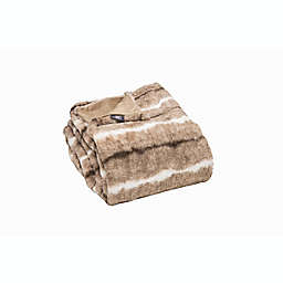 Luxe Limited Collection Dayton Beige Rabbit Faux Fur Throw