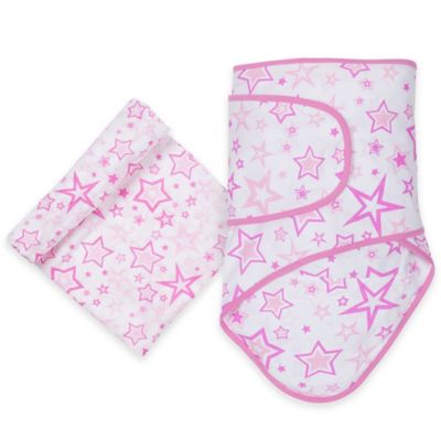 pink swaddle set
