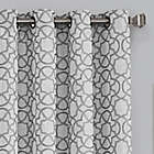 Alternate image 1 for Quinn Geo 84-Inch Grommet 100% Blackout Window Curtain Panel in Grey (Single)