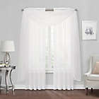 Alternate image 1 for Simply Essential&trade; Voile 95-Inch Rod Pocket Sheer Window Curtain Panel in White (Single)